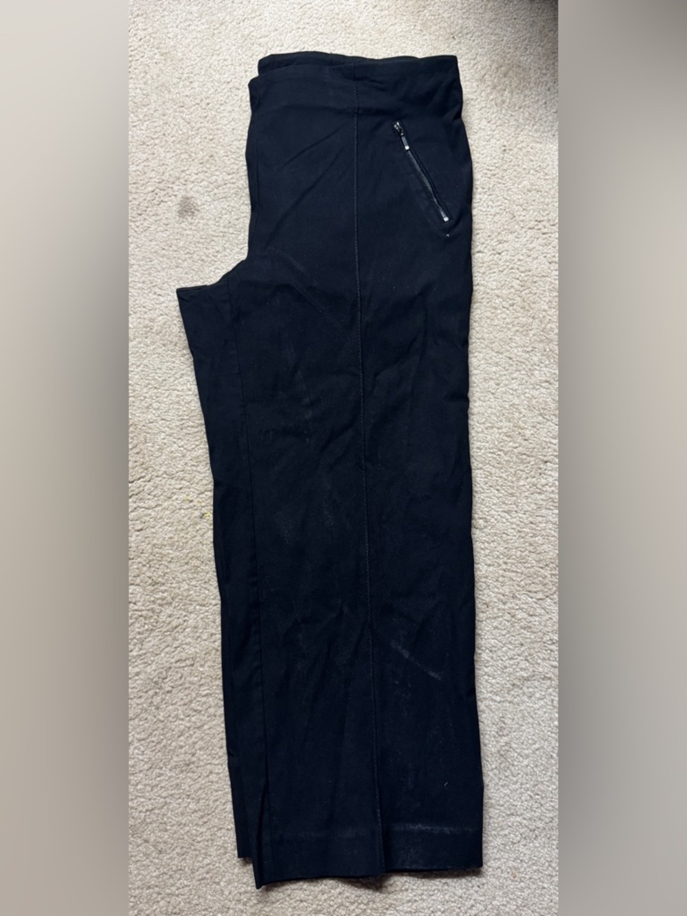 Michel Studio Black Ankle Pants with Zipper Pocket